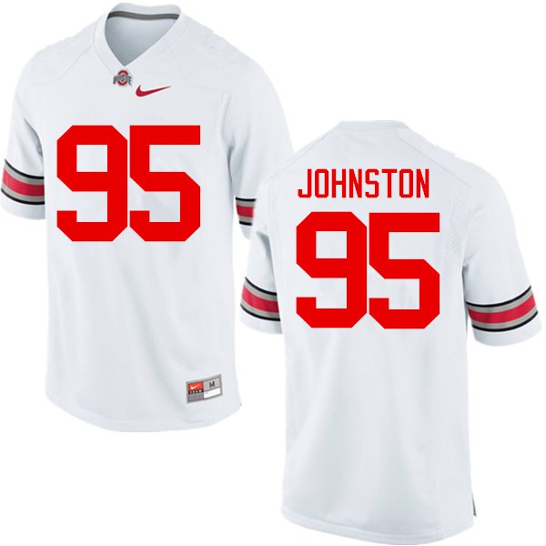 Ohio State Buckeyes #95 Cameron Johnston Men Stitched Jersey White